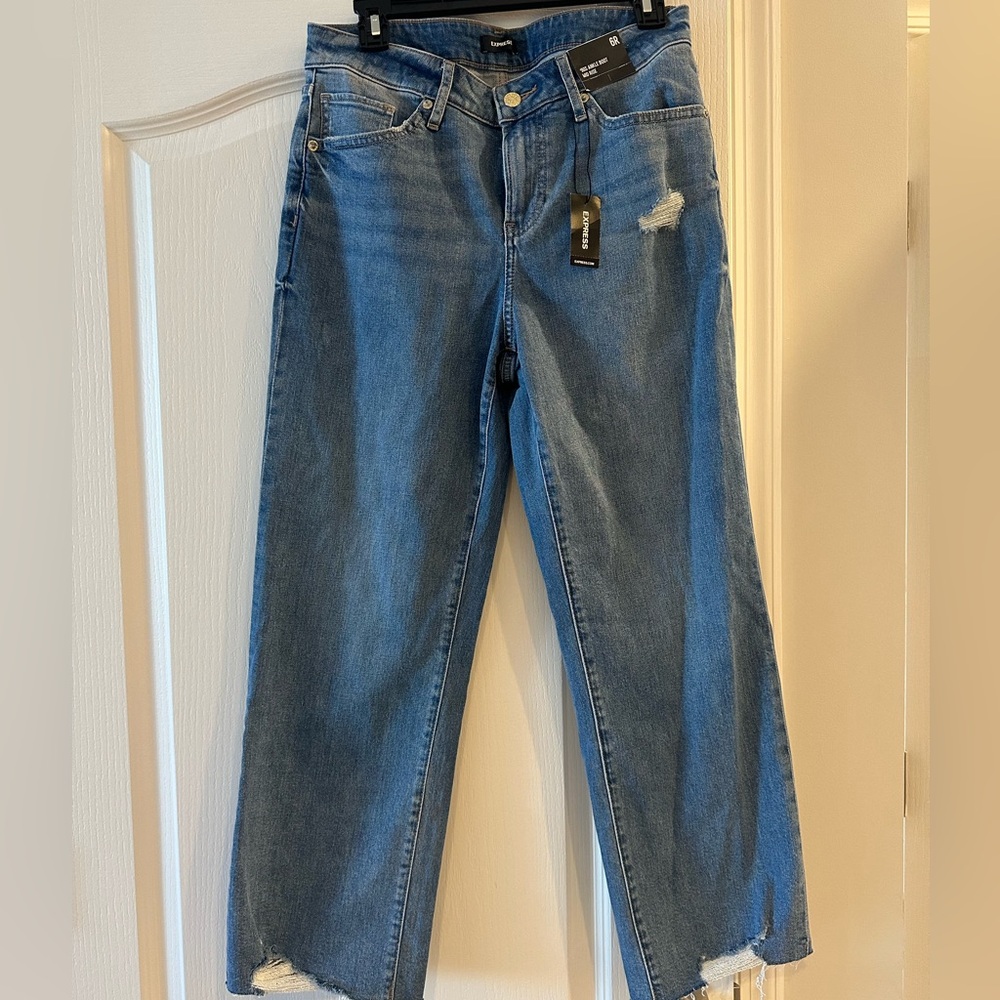 Express ankle boot mid rise jean